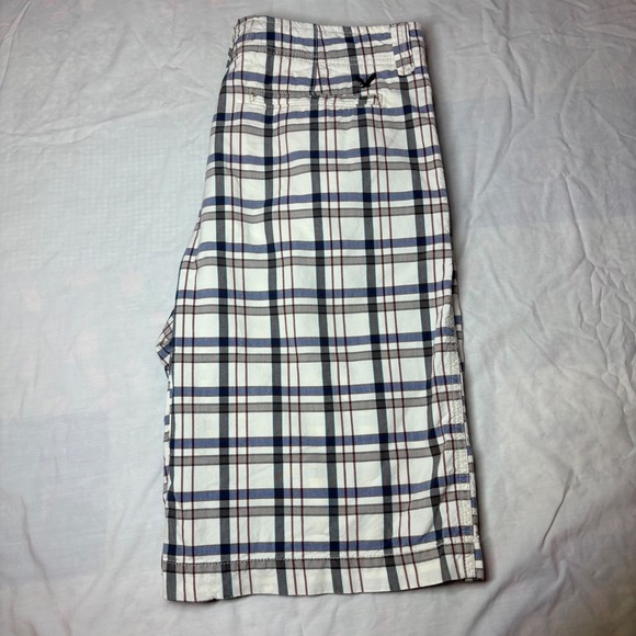 American Eagle Outfitters Other - American Eagle Outfitters Mens Plaid Shorts‎ Blue Brown Longer Length Size 32